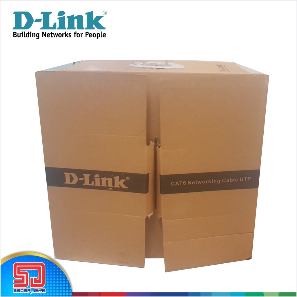 D-Link Solid Kabel LAN CAT6 UTP Jaringan Internet Roll 305meter 23AWG