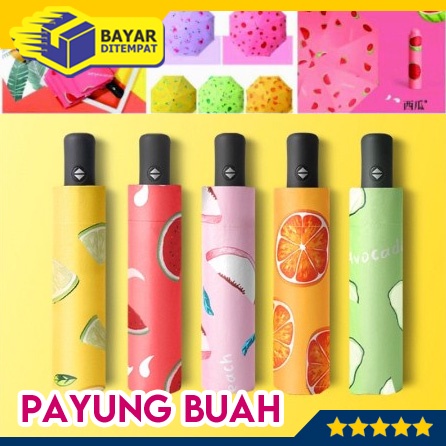 Payung Lipat Motif Buah Buahan