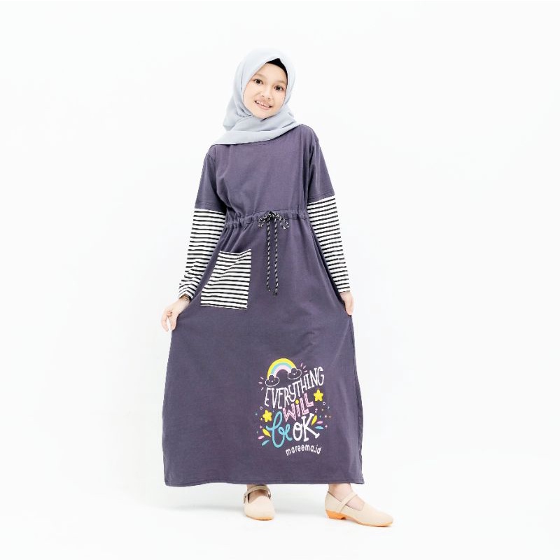 Gamis Anak Perempuan Kaos Muslimah Tanggung Terbaru Kekinian 6 Tahun Sampai 14 Tahun