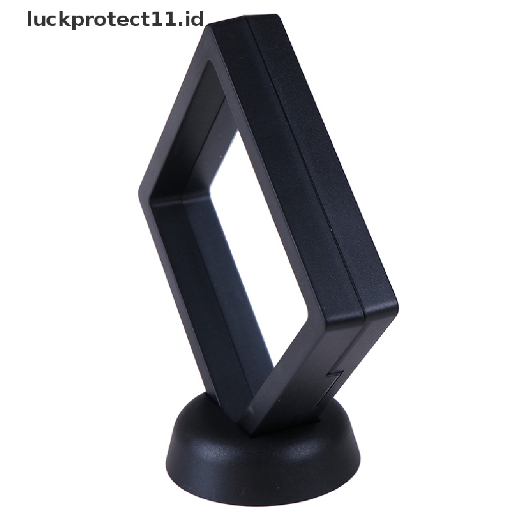 /Fashion Hot// Fashion// 90 * 90mm Hitam 3D floag Perhiasan Koin display Bingkai Tempat Kotak case w/stand.