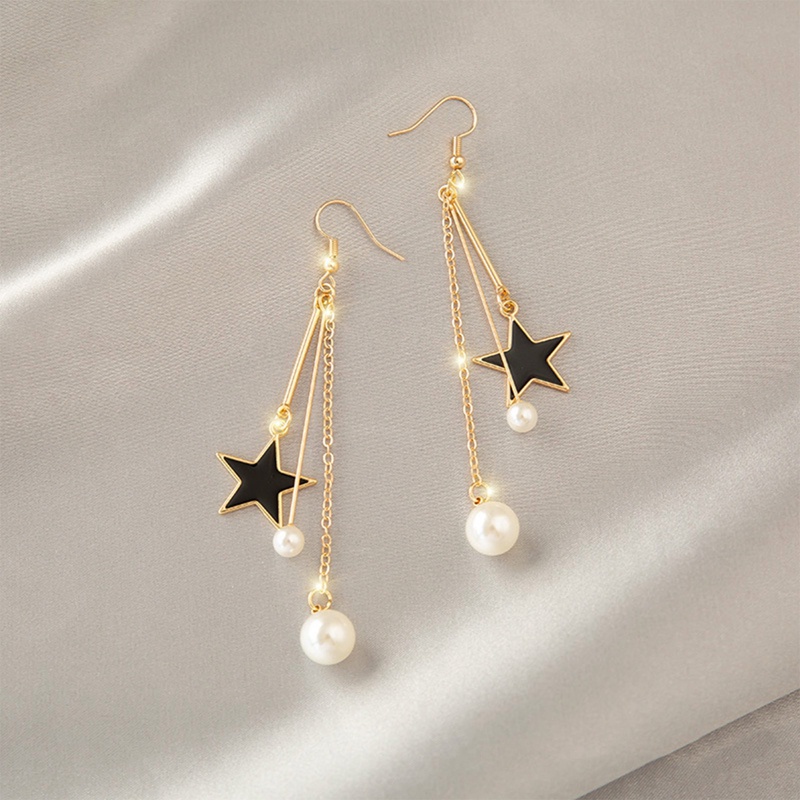 Anting Mutiara Bintang Panjang Untuk Gadis Ladys Ear Studs Fashion Korea Aksesori