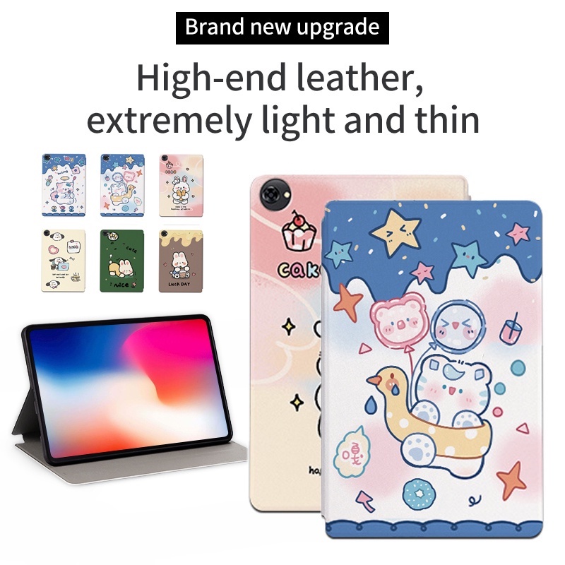 Flip Case Tablet Bahan Kulit Motif Kartun Untuk Huawei MediaPad M5 lite 10.1 &quot;BAH2-L09 W09 W19 Media Pad M5 10 10.8&quot; CMR-AL09