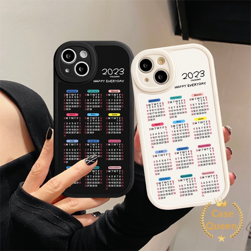 REDMI Casing Case Untuk Redmi10 10A 10C 9A 9C NFC 9T 9 Note 9 8 10 11 11Pro Plus 11s 10s 10Pro 9Pro 9s 8Pro Mi 12 11 Lite 11T Pro PO CO M3 X3 NFC Couple 2023kalender Phone Soft Sarung Belakang TPU