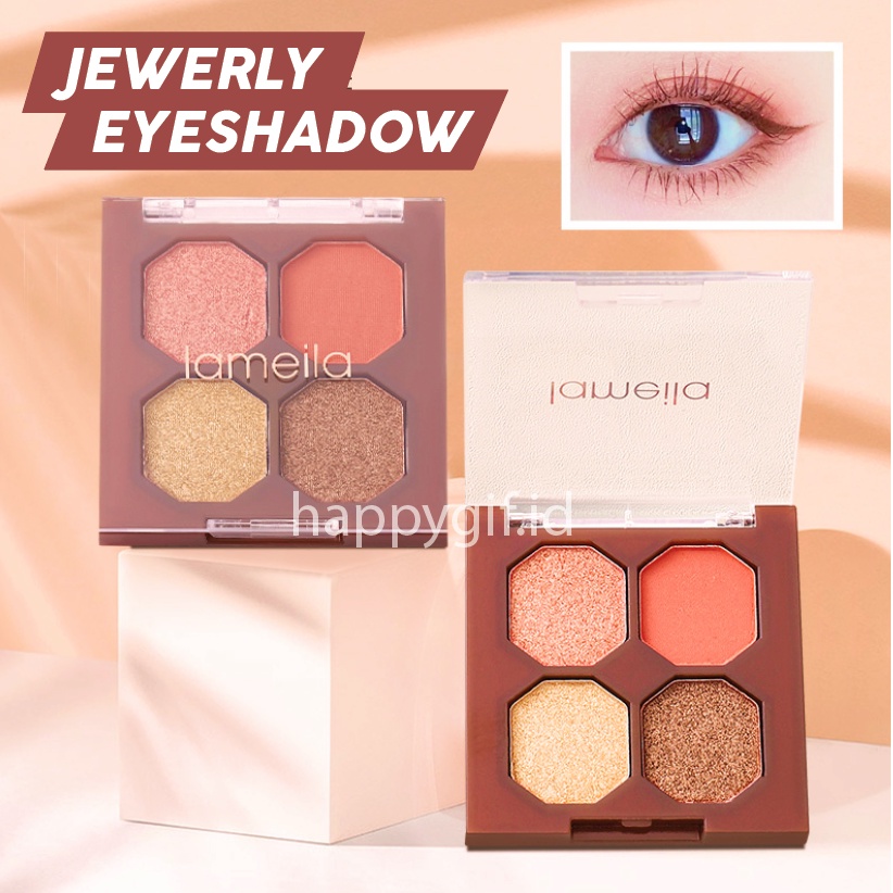 LAMEILA Eyeshadow 4 Color Jewerly Matte Shimmer Palette LA210 5158