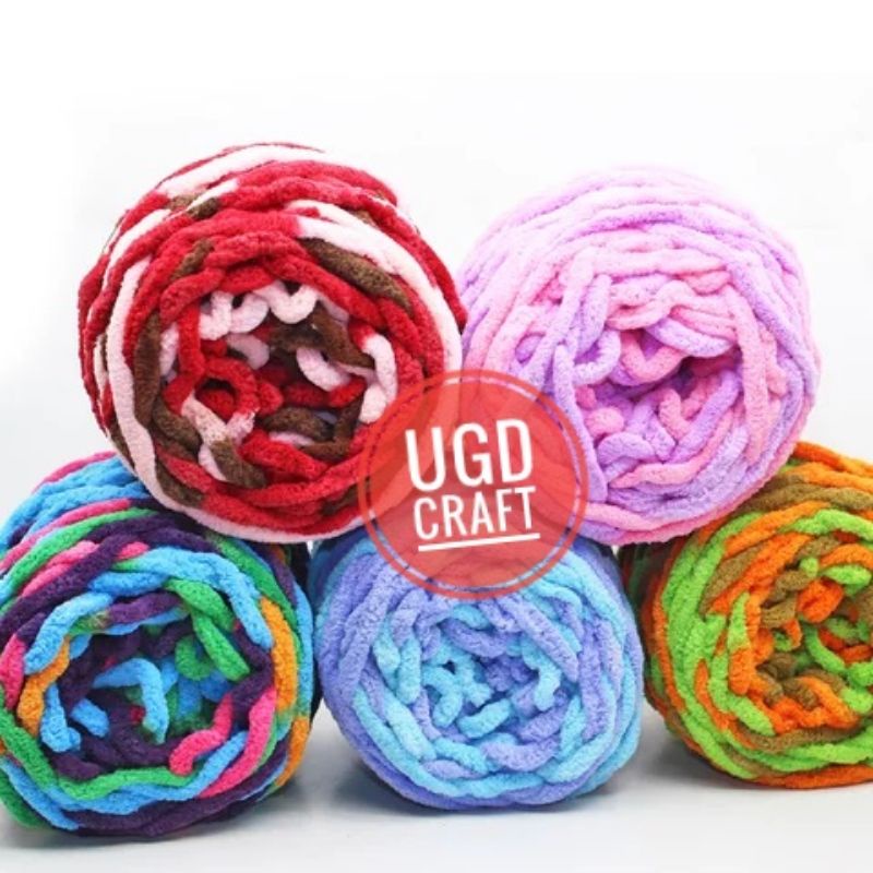 Benang Rajut Chenille OMBRE / Chunky Yarn Ombre