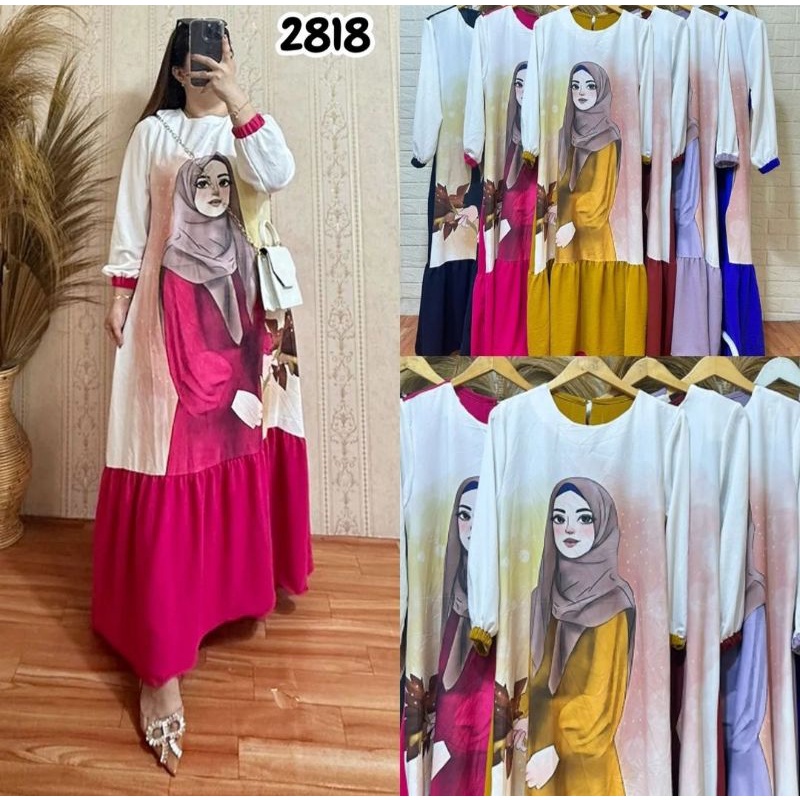 Gamis Crinkle Airflow Printing by Felior