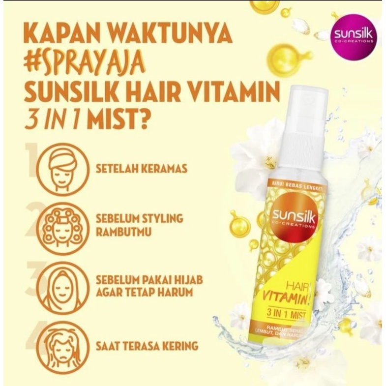 SUNSILK VITAMIN HAIR MIST 3 IN 1 SPRAY