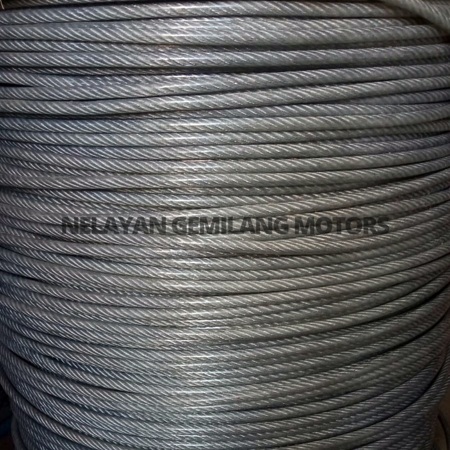 Tali Kawat Baja/Tali Sling 2mm×3mm ANTI KARAT Lapis Plastik PVC/Cable Seling Meteran