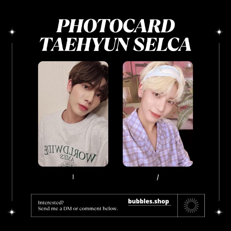 PHOTOCARD UNOFFICIAL TAEHYUN TXT SELCA