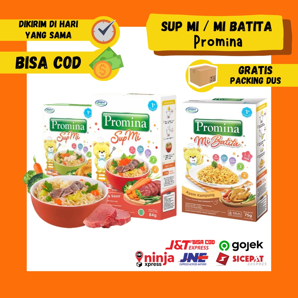 Promina Mi Batita Sup Mie Mi Daging Ayam Sayur Bubur MPASI Bayi Fortifikasi Balita Instan