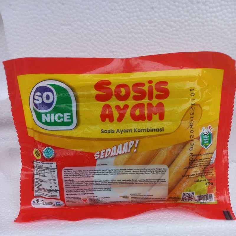 

SO NICE Sosis ayam 375 gr