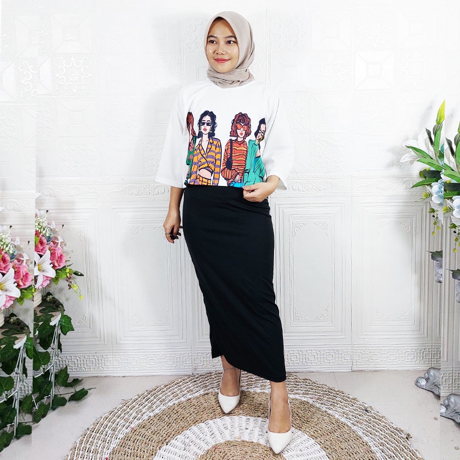 SETELAN 4 PEREMPUAN ROK DAN BAJU HANUM SET WANITA CANTIK VIRAL TERKINI