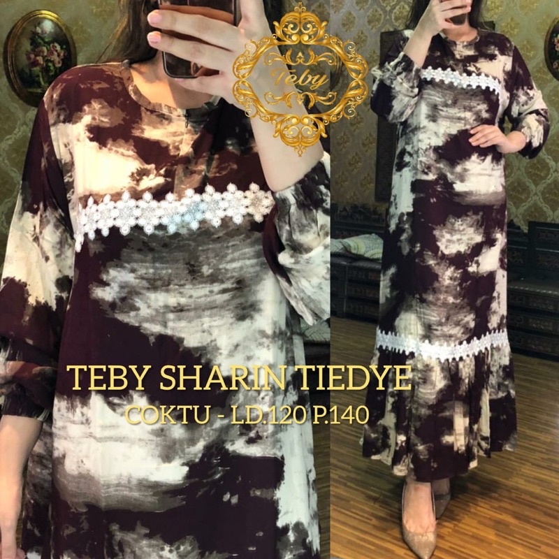 Daster Arab Teby  SHARIN Maxi Dress Rayon Gamis syar'i