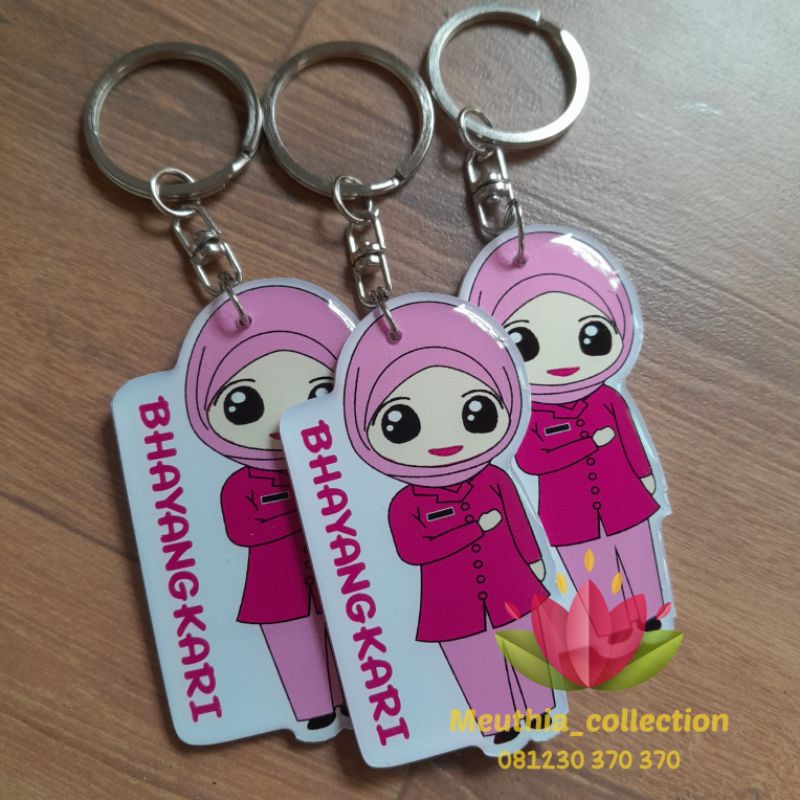 Gantungan Kunci Bhayangkari Ready Stok
