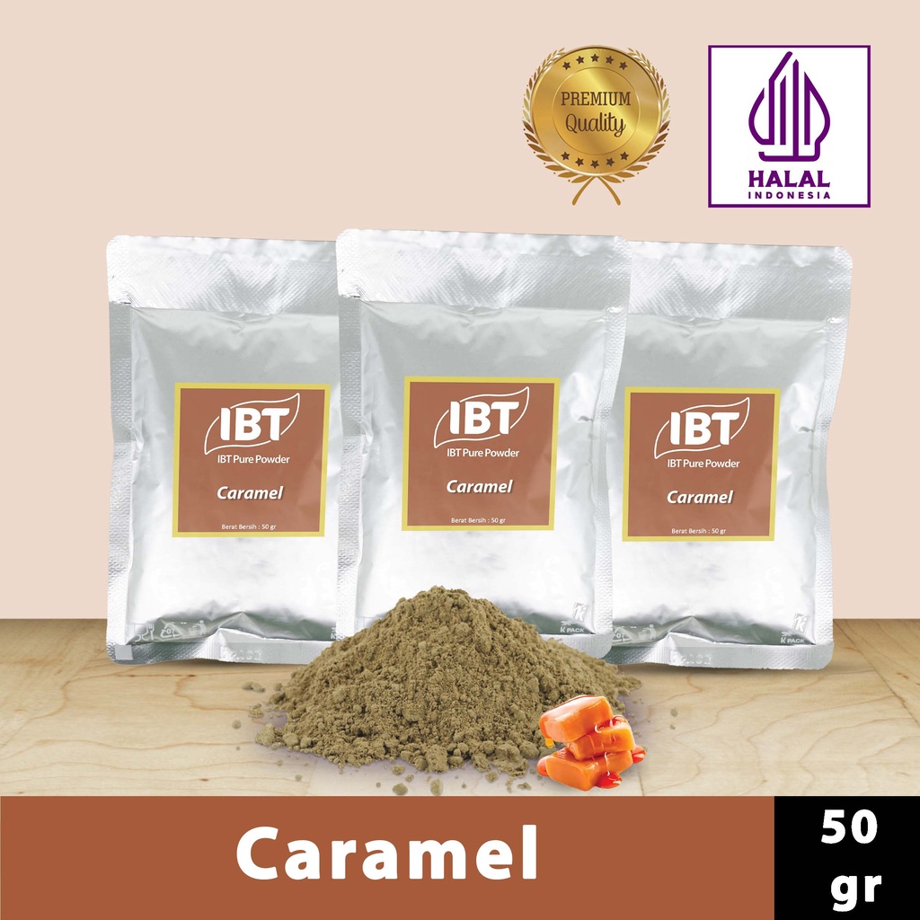 

Bahan Makanan Serbuk Bubuk Kue Caramel IBT Pure Powder Murni 50gr