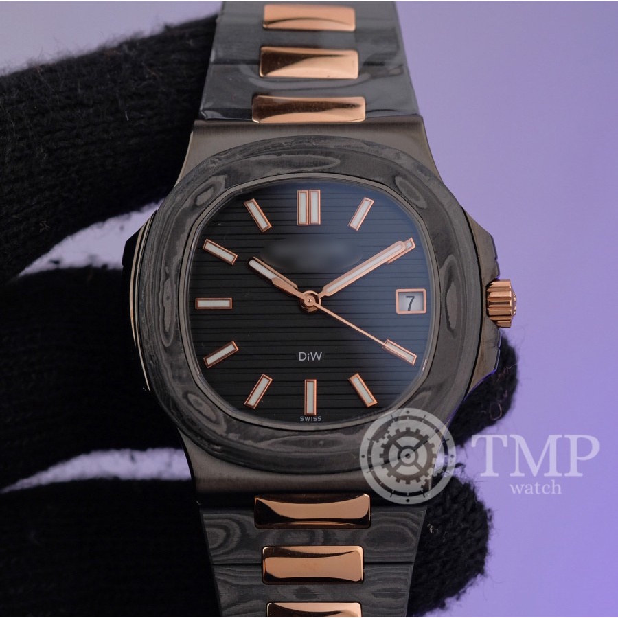 JAM TANGAN MIRIP PATEK PHILLIPE NAUTILUS 5711 DIW CARBON RG DIWF