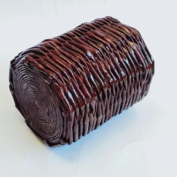 

[P-9&O ♥] KERAJINAN TANGAN TEMPAT PENSIL ANYAMAN KORAN (COKLAT)-siap dikirim