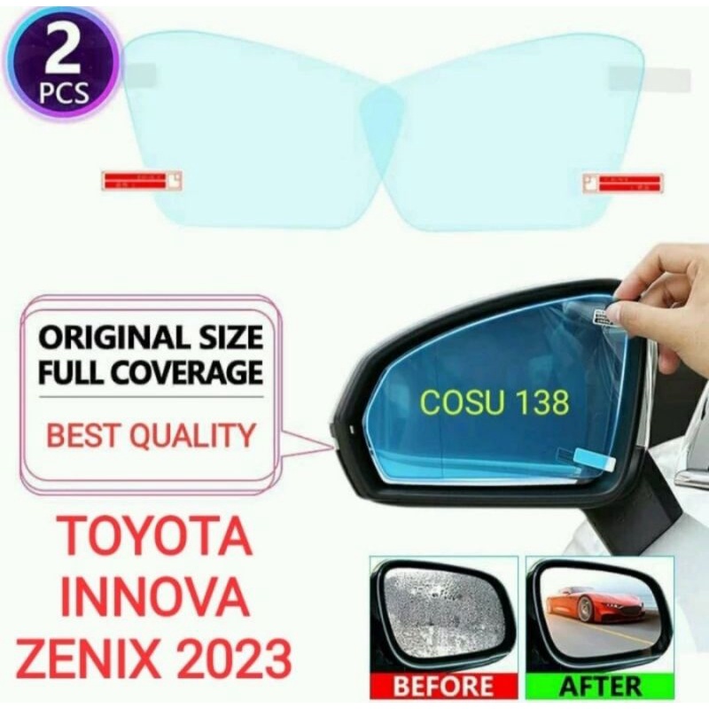 kaca film spion anti fog embun kabut air toyota innova zenix 2023