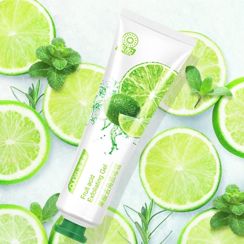 OULISI Fruit Acid Exfoliating Gel 30 Gr Facial Glowing Blackhead Cleaner Body Exfoliating