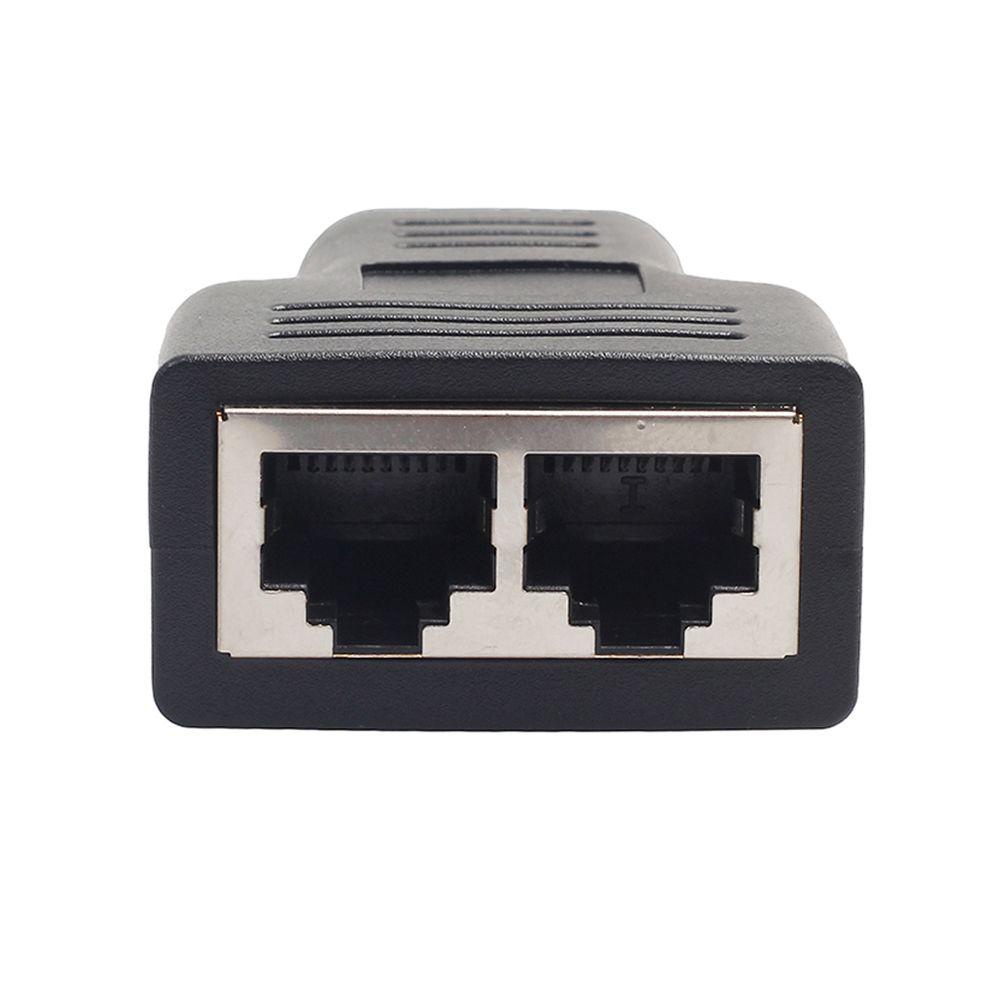 Preva 1sampai2 Cara RJ45 Splitter Merek Baru LAN Eterna Dual Female Port Network Cable