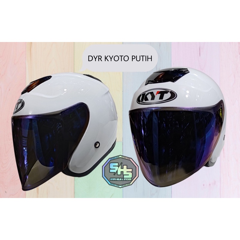 Helm kyoto merek dyr solid white