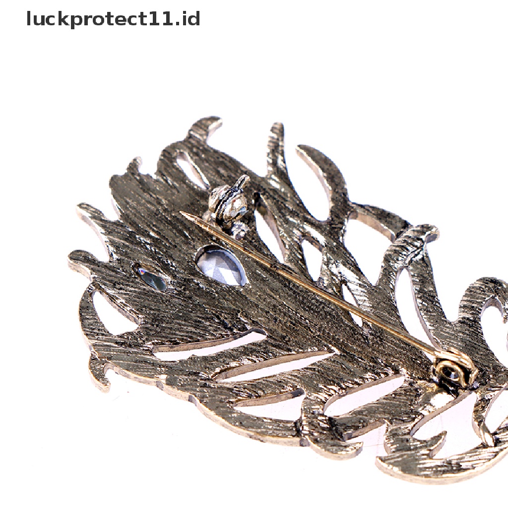 /Fashion Hot// Fashion// Kristal Bulu Merak Bros Enamel Pin Dalam Bros Aksesoris Pernikahan.