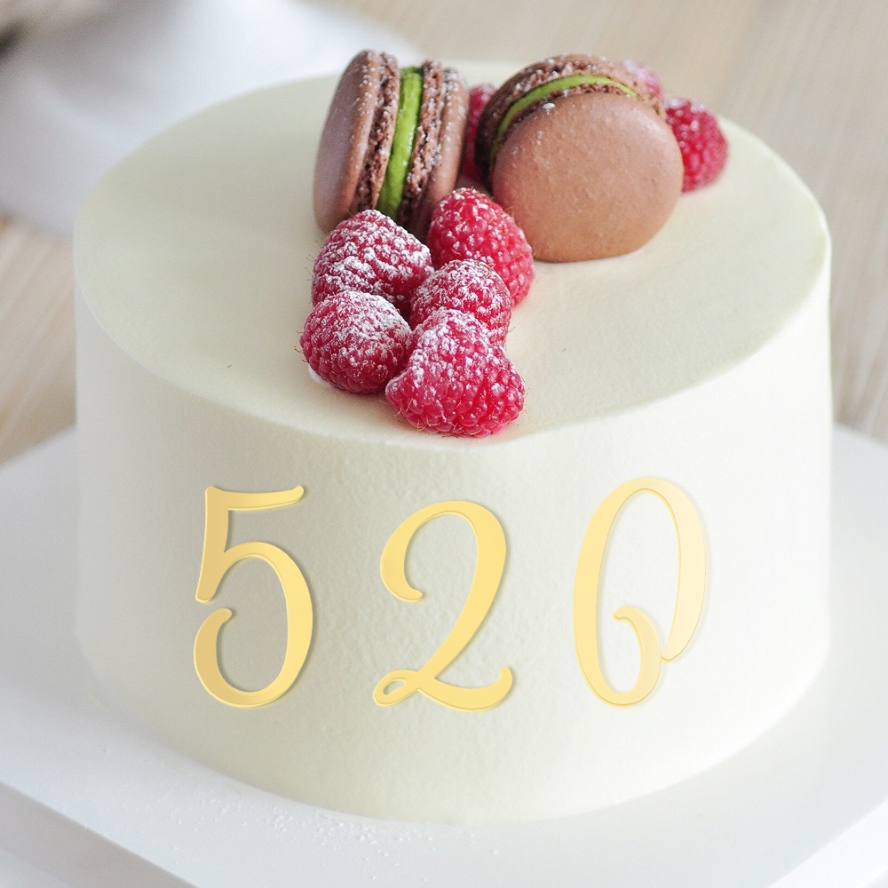 Mirror Gold Number Cake Topper/Hiasan Kue Happy Birthday Anak Dan Dewasa/Perlengkapan Dekorasi Romantis Rumah Tangga/Peralatan Makan Yang Bermanfaat