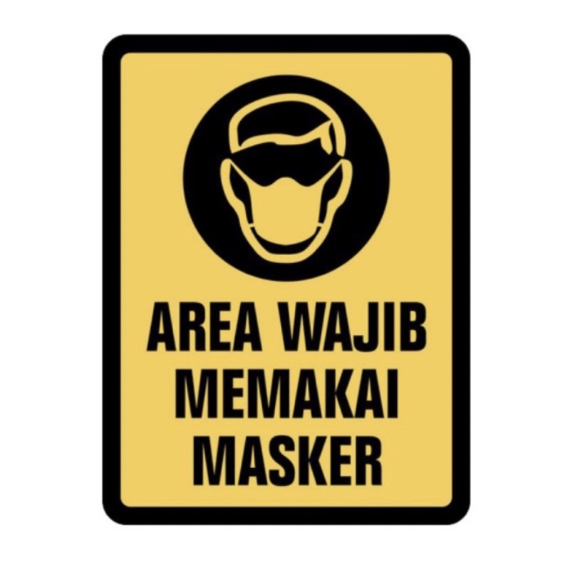 

Sticker Wajib Masker Ukuran Besar 20 x 30 cm