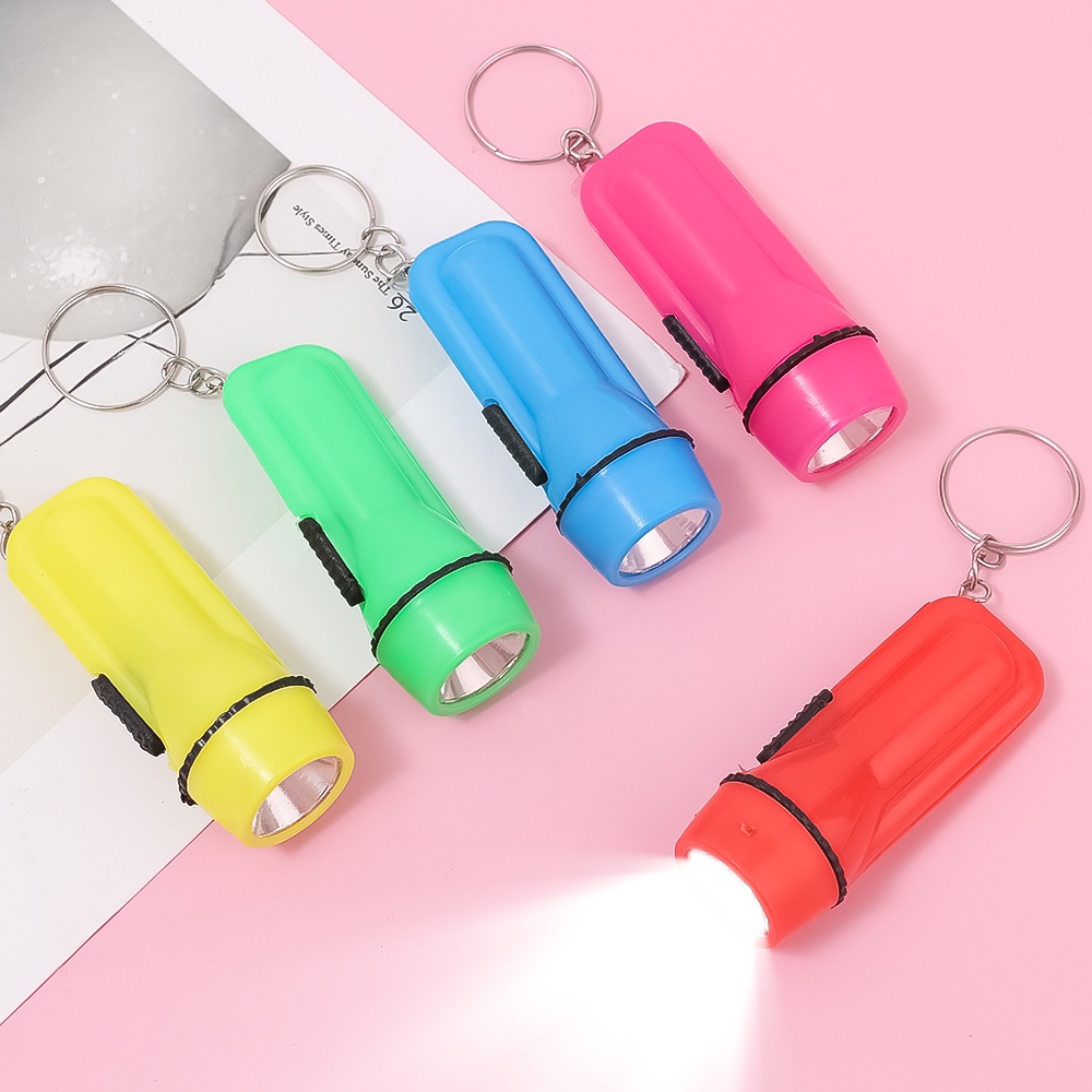 [Warna Random] Senter Portabel Travel Untuk Camping Senter Praktis Mini Dengan Gantungan Kunci Pocket Light Torch for Night Emergency Handheld Mini LED Flashlight