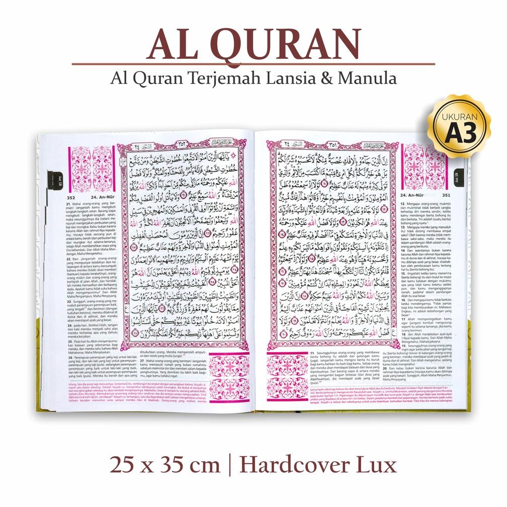 Update - Al Quran Besar Jumbo Untuk Manula Lansia Al Quran Terjemah Tajwid Alquran Dengan Huruf Besa