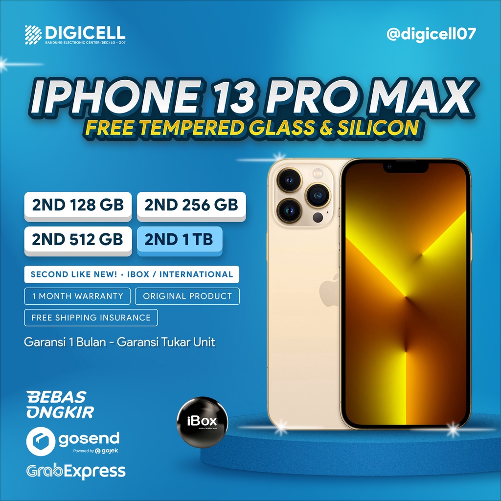 IPHONE 13 PRO MAX 128 256 GB SECOND LIKE NEW - INTER IBOX