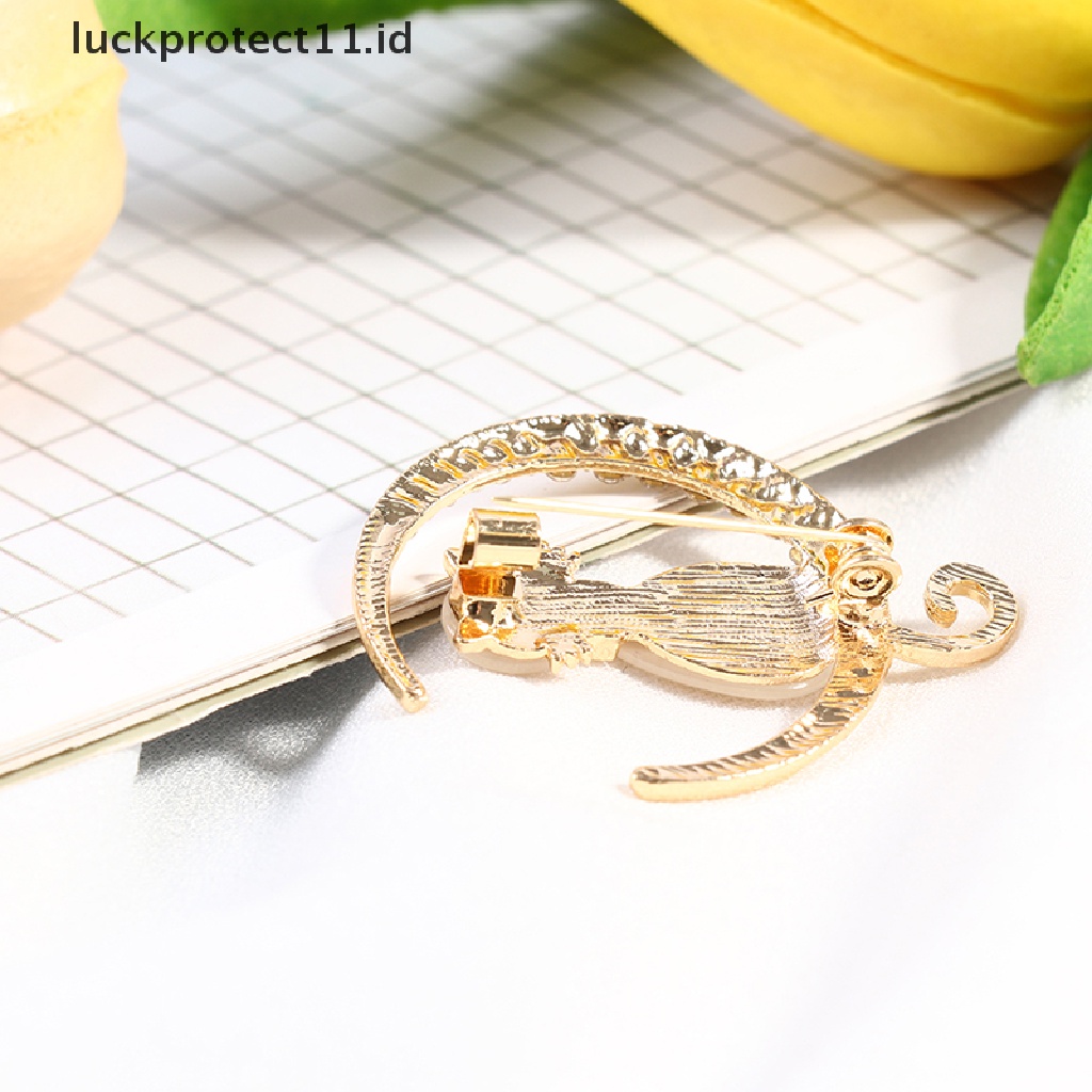 /Fashion Hot// Fashion// Berlian Imitasi Opal Kucing Bros Untuk Wanita Baroque Trendy Elegan Brooch Pin Hadiah.