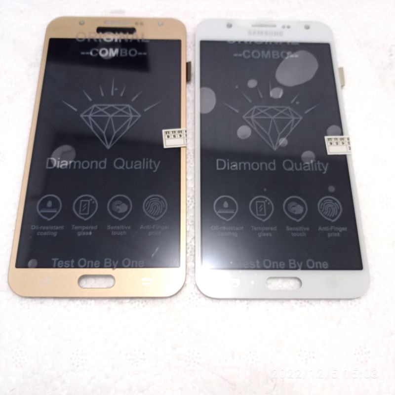 lcd touchscreen samsung j700 j7 2015 gold putih oled 2