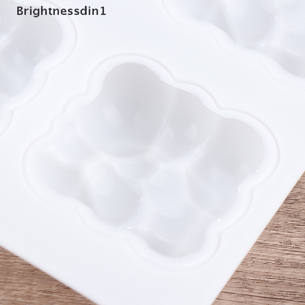 [Brightnessdin1] 1pc 1/6-rongga Bentuk Awan 3D Cetakan Silikon Untuk Baking Dessert Dekorasi Mold Butik