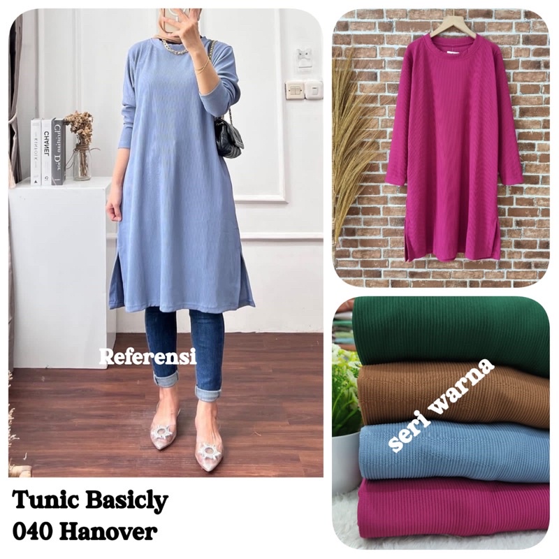 040 tunik basic hanover merk clarke tunik wanita