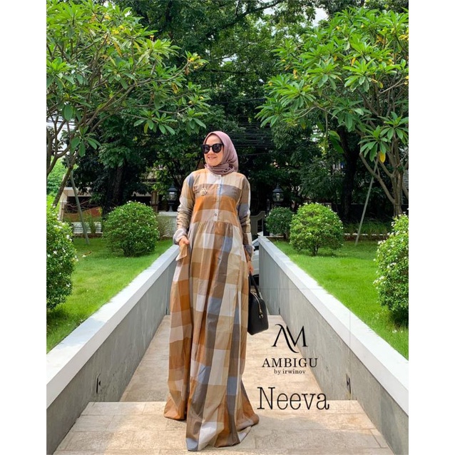 GAMIS KOTAK KOTAK PREMIUM / NEEVA ORI BY AMBIGU IRWINOV / GAMIS CASUAL