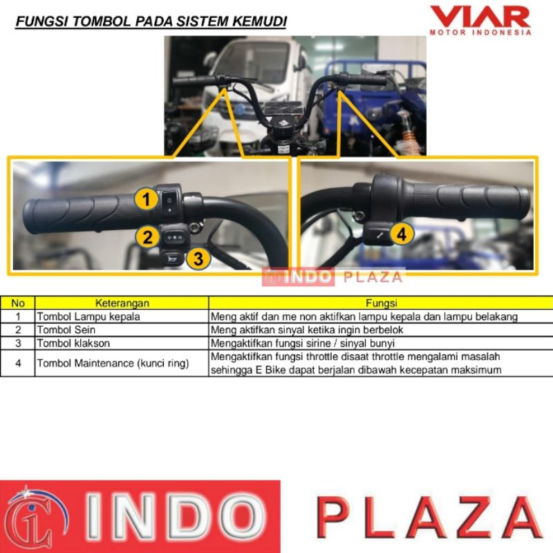 SEPEDA LISTRIK VIAR AKASHA 1 GARANSI RESMI