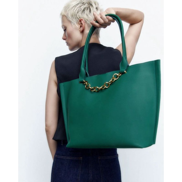 ZRA TOTE BAG WITH CHAIN