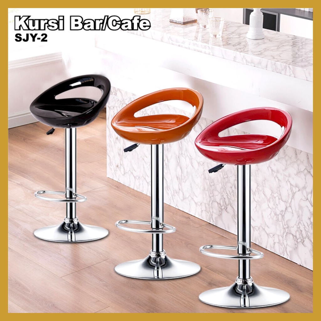 Kursi Bar Kursi Cafe Barstool Hidrolik Kursi Cafe Kursi Kitchenset Bar Chair Bulat SJY-2