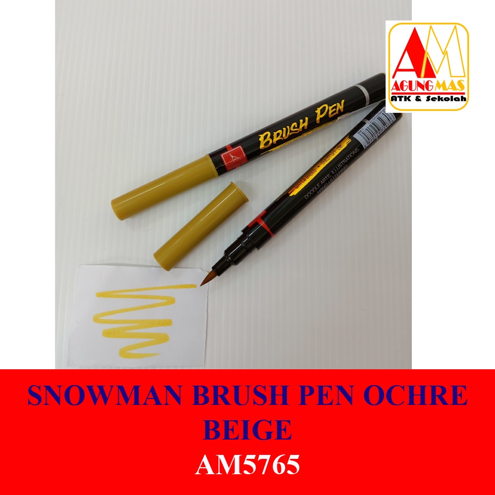 

SNOWMAN BRUSH PEN OCHRE BEIGE