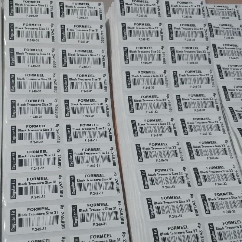 

Jasa Cetak Label Barcode 33x15 - Cetak label harga - cetak label product - isi 400 Pcs