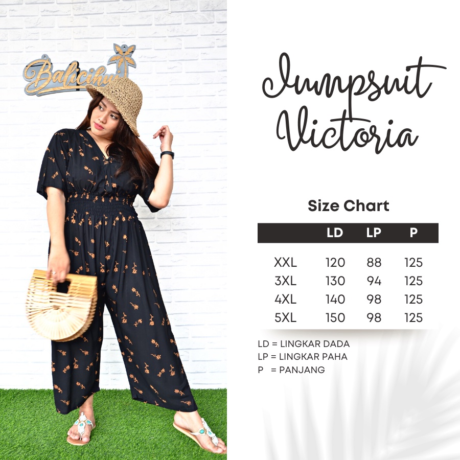Balicihui Jumpsuit Panjang Jumbo Jumpsuit Victoria Jumpsuit Plus Size Big Size Jumpsuit Panjang
