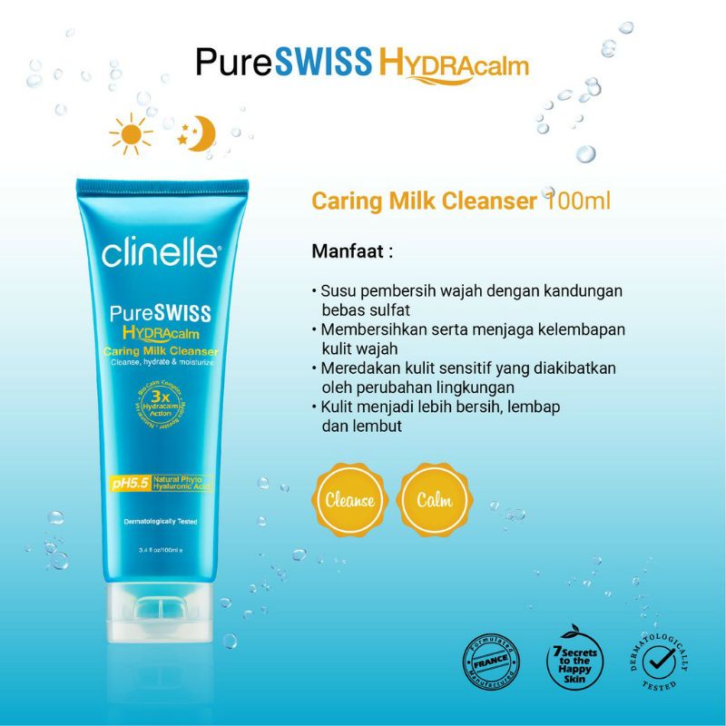 CLINELLE PureSWISSHydracalm Caring Milk Cleanser 100ML