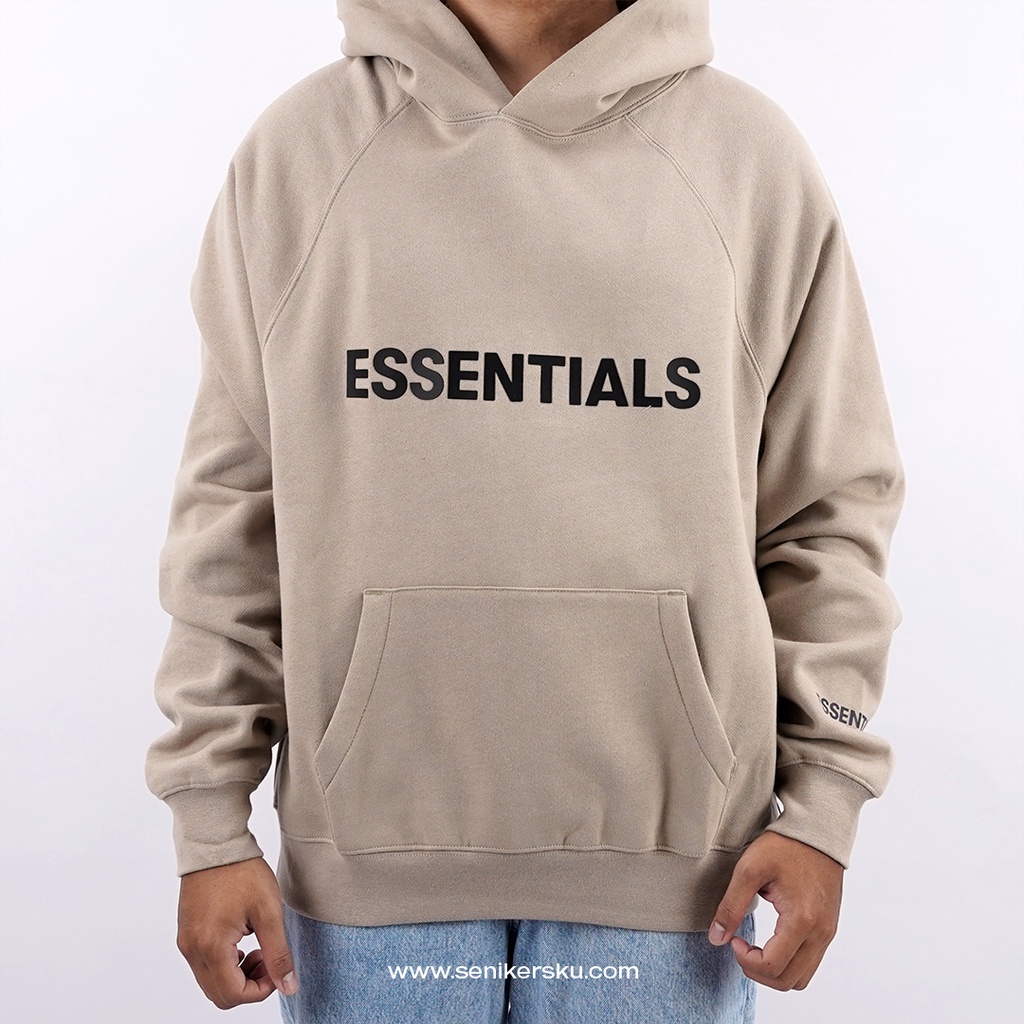 Essentials FOG 3D Silicon Applique Hoodie Olive