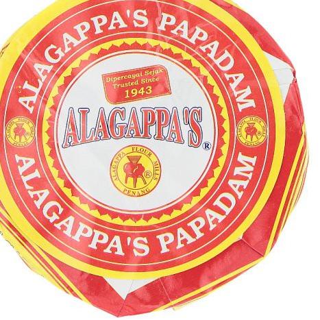 

8.8 STOK READY Appalam Premium Alagappas Papadam / Kerupuk Appalam India / Papad Papadum