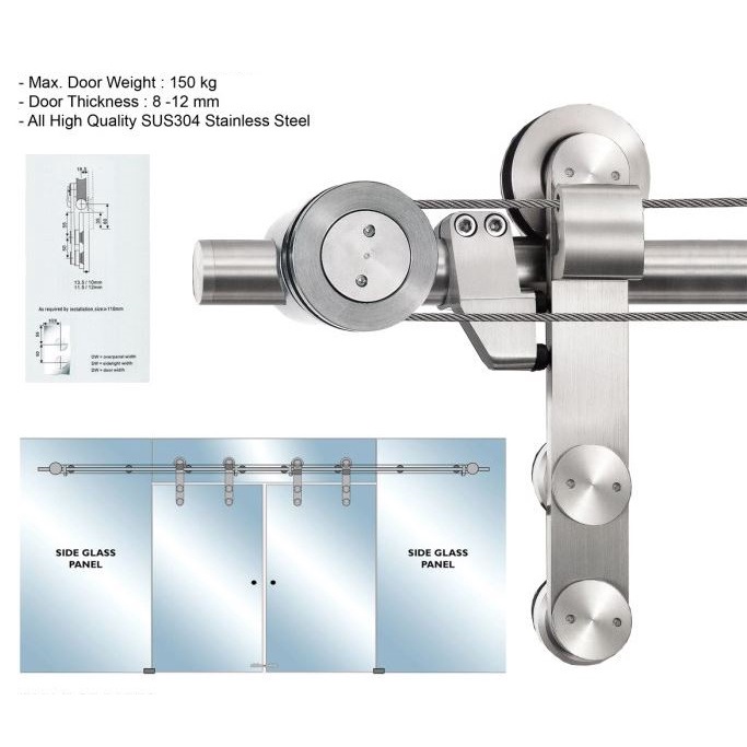 Rel Pintu Kaca Geser/Synchronize System Pintu Geser Kaca/Sliding Glass Door Hardware/Rel Pintu Kaca Sleding