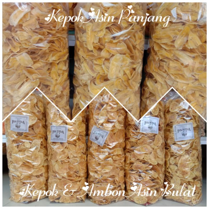 

Seriping pisang kepok Asin dan Ambon Asin| snack kering gurih asin| kemasan 250gr, 500g