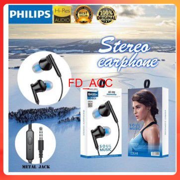Handsfree PHILIPS AT-192 BASS+ AT192 Stereo Earphone Universal