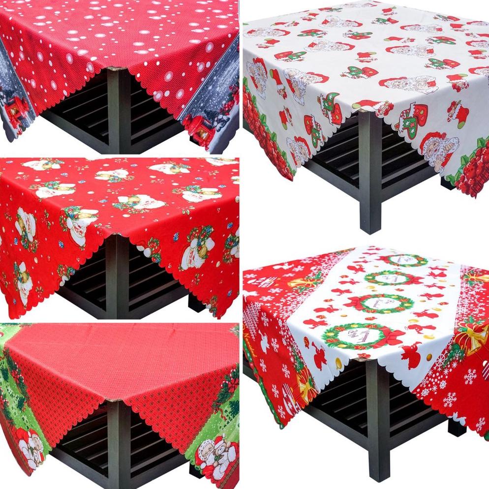 HOT ITEM ㊊ Taplak Meja Natal 150 x 180cm -Taplak Meja Motif Natal-Taplak Murah-Taplak Meja Makan/Mej