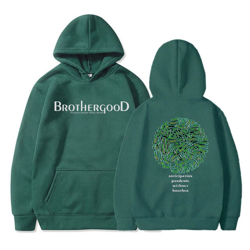 SWEATER HOODIE BROTHERGOOD Jumper Hoodie II Sweater Hoodie black BROTHERGOOD Sablon Fleece Cotton M-XXL (Pria &amp; Wanita